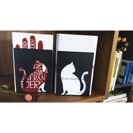Metalowe Podpórki Do Książek - Koty