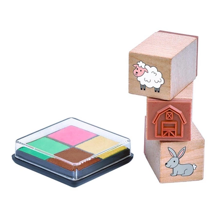 Stempelki Drewniane - Zwierzęta na Farmie