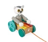 Drewniany lemur z cymbałkami do ciągnięcia Tropik 18m+, Janod