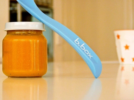 Silikonowe łyżeczki 2 szt., czerwono-niebieskie, b.box