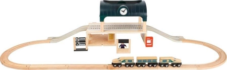 Zestaw do kolejki dla dzieci Dworzec z peronem wielka podróż Small Foot World