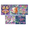 Janod Zestaw kreatywny Naklejki piankowe i fosforescencyjne piaski Wróżki Magic Fairies 6+