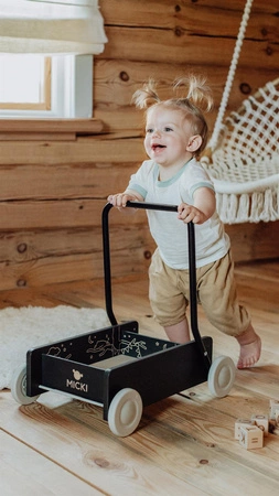 Chodzik/pchacz drewniany Micki Premium czarny