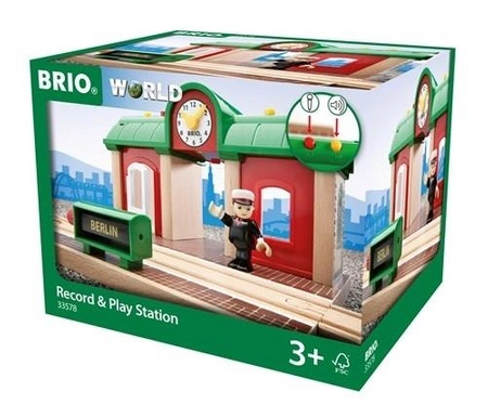 BRIO World Stacja Kolejowa z Nagrywarką