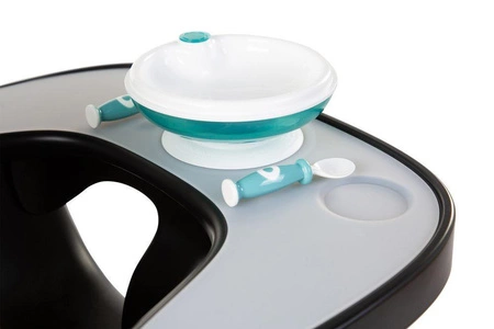 Childhome Tacka ABS do krzesełka Evolu 2 + mata silikonowa Black