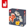 Puzzle progresywne drewniane Farma 4 układanki – 2, 3, 4 i 5 elementów 18 m+, Janod
