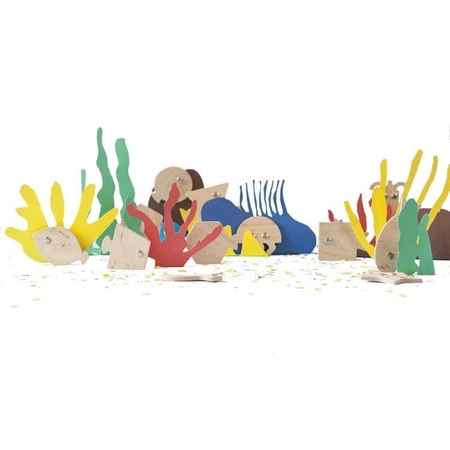 Geometryczne rybki, zestaw wędkarski, naturalny, Babai