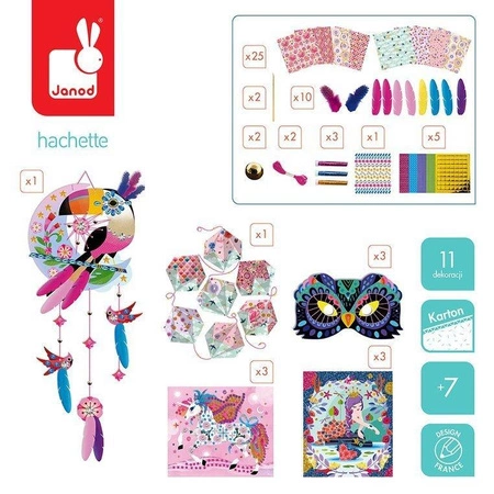 Multizestaw kreatywny 11 dekoracji Tukan 7+, Janod