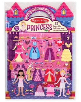 Książeczka z naklejkami wielokrotnego użytku Księżniczki 19100-Melissa & Doug, naklejki dla dzieci