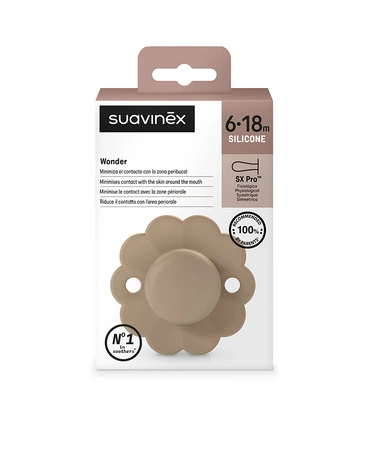 Suavinex Smoczek fizjologiczny SX Pro silikonowy | 6-18m | CORK | WONDER