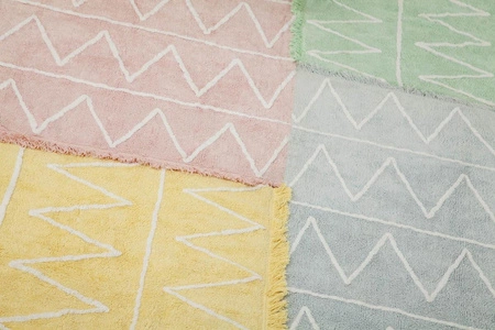 Lorena Canals Dywan bawełniany Hippy Yellow 120 x 160 cm