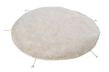 Dywan bawełniany/Pufa Lou Natural Ø120 cm Lorena Canals