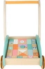 Wózek z klockami Pastelowy chodzik 11766-Small Foot, pchacze dla dzieci