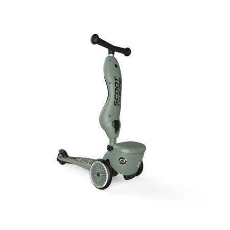 SCOOTANDRIDE Highwaykick 1 Lifestyle 2w1 Jeździk i hulajnoga z zamykanym schowkiem 1-5 lat Green Lines