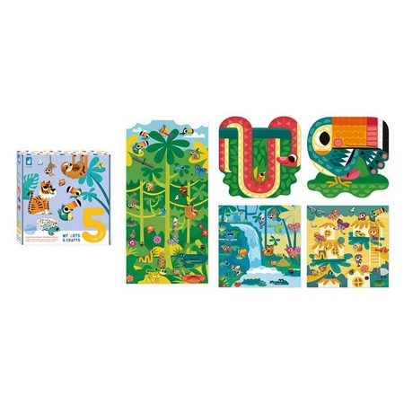 Zestaw kreatywny Naklejki i ozdoby My arts & crafts 5+, Janod