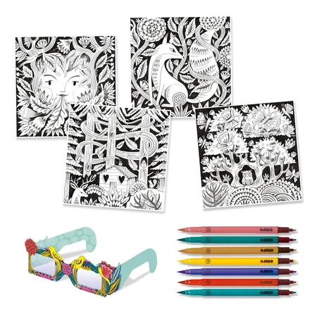 Kolorowanki 3D ZACZAROWANY LAS DJ08652