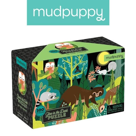 Mudpuppy Puzzle świecące w ciemności W lesie 100 elementów 5+