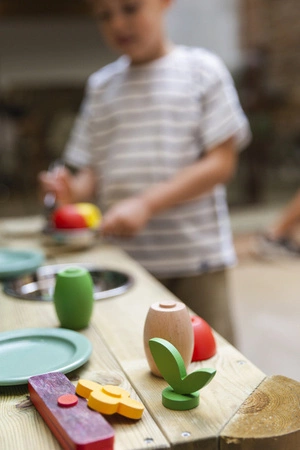 Lekkid, drewniane magnetyczne klocki konstrukcyjne- Jedzenie