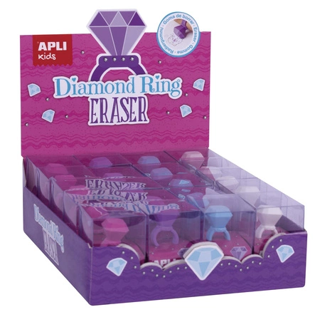 Gumka do ścierania pierścionek Apli Kids - Fioletowa