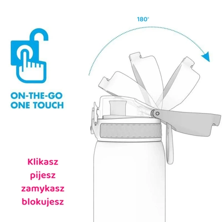 ION8® - Bidon do szkoły dla dzieci, Unicorns, 400ml, efekt oszronienia, RECYCLON®