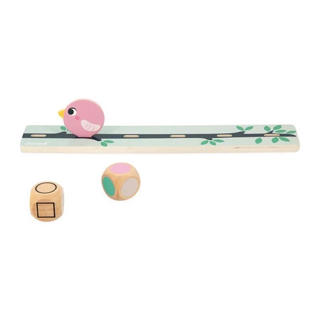 Układanka edukacyjna Sortowanie kształtów, kolorów i rozmiarów Ptaki 2+, Janod