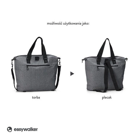 Easywalker Torba do wózka z przewijakiem i organizerem Diamond Grey uniwersalna