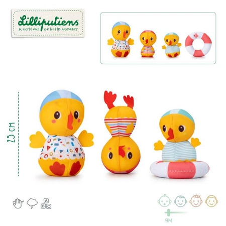 LILLIPUTIENS 3 kaczuszki do kąpieli Nauka pływania 9 m+
