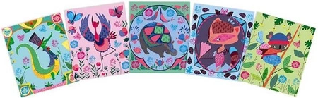 Zestaw kreatywny Stamp and Scrub Motives Lovely Animals 3+, Janod