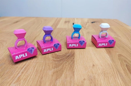 Gumka do ścierania pierścionek Apli Kids - Fioletowa