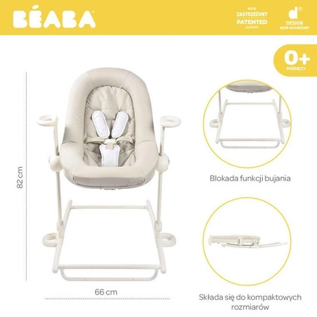 Beaba Leżaczek Bouncer Up&Down PLUS Sea Salt