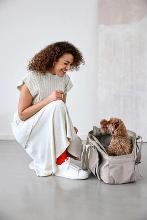 PALOPA Torba transportowa dla psa do 10kg Weda taupe