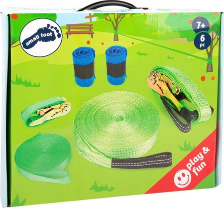 Taśma do chodzenia Slackline z akcesoriami do zabezpieczenia drzew 10476 Small Foot