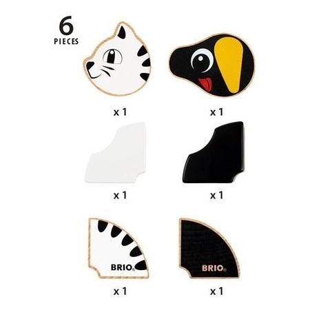 BRIO Klocki Magnetyczne Jamnik i Kot
