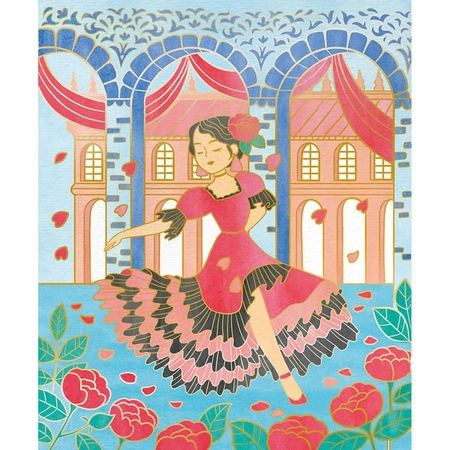 Zestaw kreatywny Złote kontury Tancerki 6+, Janod