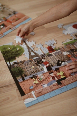 Puzzle w walizce Paryż 200 elementów 7+ Made in France, Janod