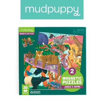 Mudpuppy Puzzle magnetyczne 2w1 Safari & dżungla 20 elementów 4+