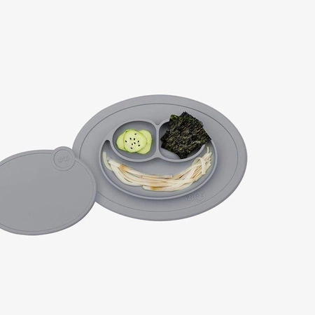 EZPZ Silikonowa pokrywka do małego talerzyka Mini Mat szara