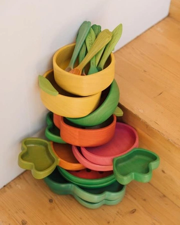 Oli & Carol Drewniana Miseczka dla Dziecka Cytryna