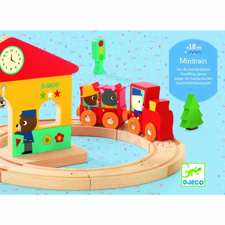 Drewniana zabawka mini stacja DJ06389