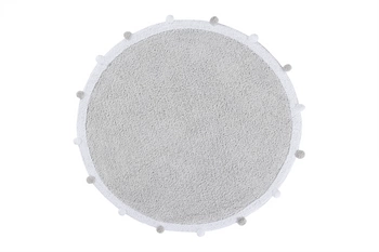 Lorena Canals Dywan bawełniany Bubbly Light Grey Ø 120 cm