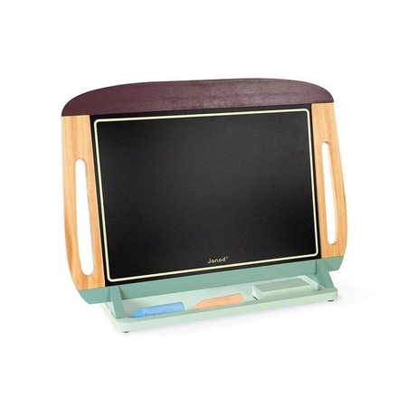 Drewniana tablica dwustronna 2 w 1 z akcesoriami, Janod