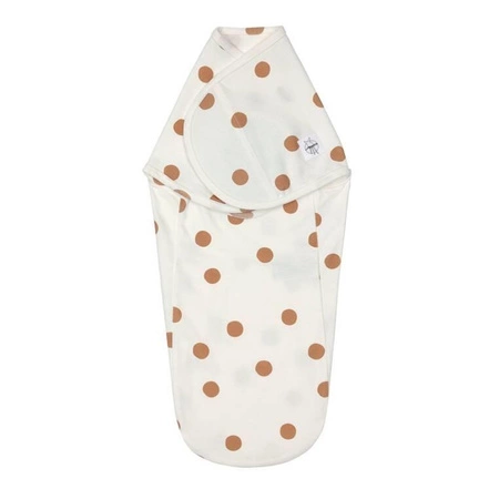 Cozy Swaddle Bag GOTS Big Dots milky