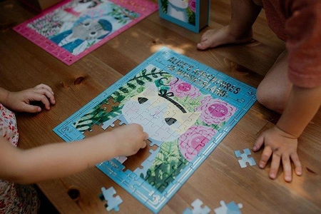 Mudpuppy Puzzle - książka "Alicja w Krainie Wąsów" Kotopowieści 100 elementów 6+