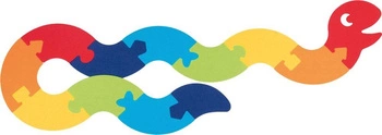Materiałowe puzzle podłogowe wąż 57426-Goki, puzzle dla dzieci