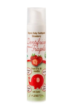 ORGANICZNA PASTA DO ZĘBÓW DLA DZIECI 0-36M TRUSKAWKOWA 50 ML – AZETA BIO