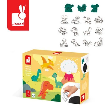Zestaw kreatywny Stempelki Dinozaury 3+, Janod KOLEKCJA 2022