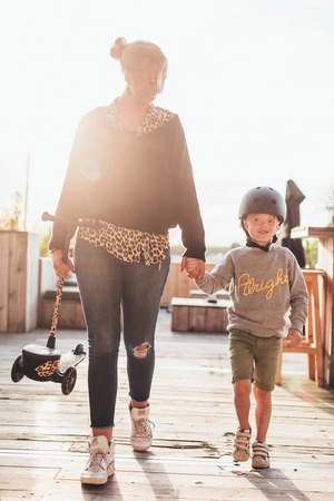 SCOOTANDRIDE Highwaykick 2 Lifestyle Hulajnoga trójkołowa balansowa z zamykanym schowkiem 2+ Leopard