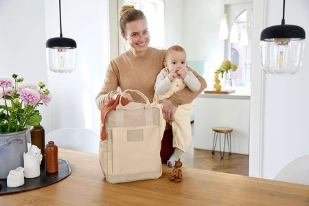 Lassig Green Label Plecak dla mam kwadratowy z akcesoriami Vividal Backpack humus