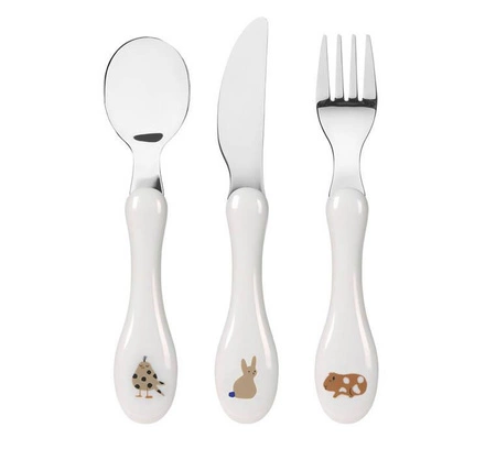 Lassig Zestaw sztućców ze stali nierdzewnej 3 el. Little Mateys royal blue