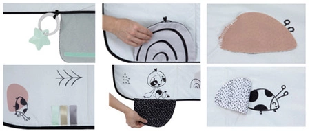 Mata edukacyjna/podróżna XL 140x113 cm - Décor czarno-biała